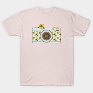 Camera with sunflowers T-Shirt